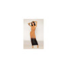 Robe bodystocking avec motifs zèbre, aux couleurs cuivrées 